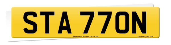 Registration number STA 770N